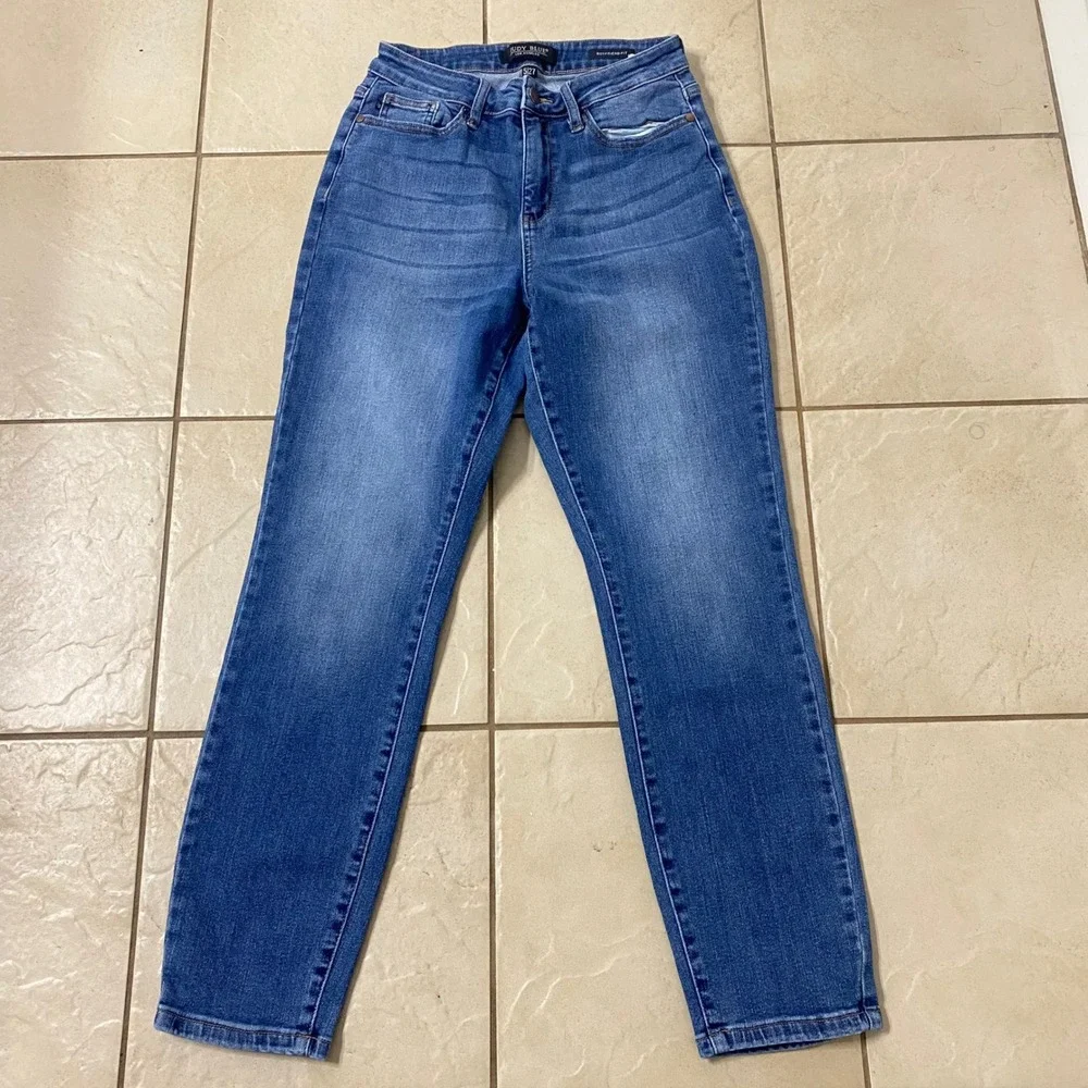Judy Blue Los Angeles Womens Boyfriend Fit Blue Wash Denim‎ Jeans Size 5 27